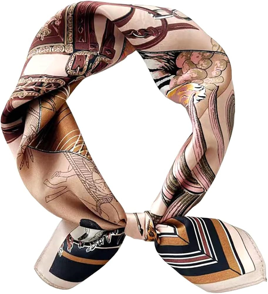 ANDANTINO 100% Mulberry Silk Square Scarf for Hair-25.6" X25.6'' Women Men Natural Silk Neckerchi... | Amazon (US)