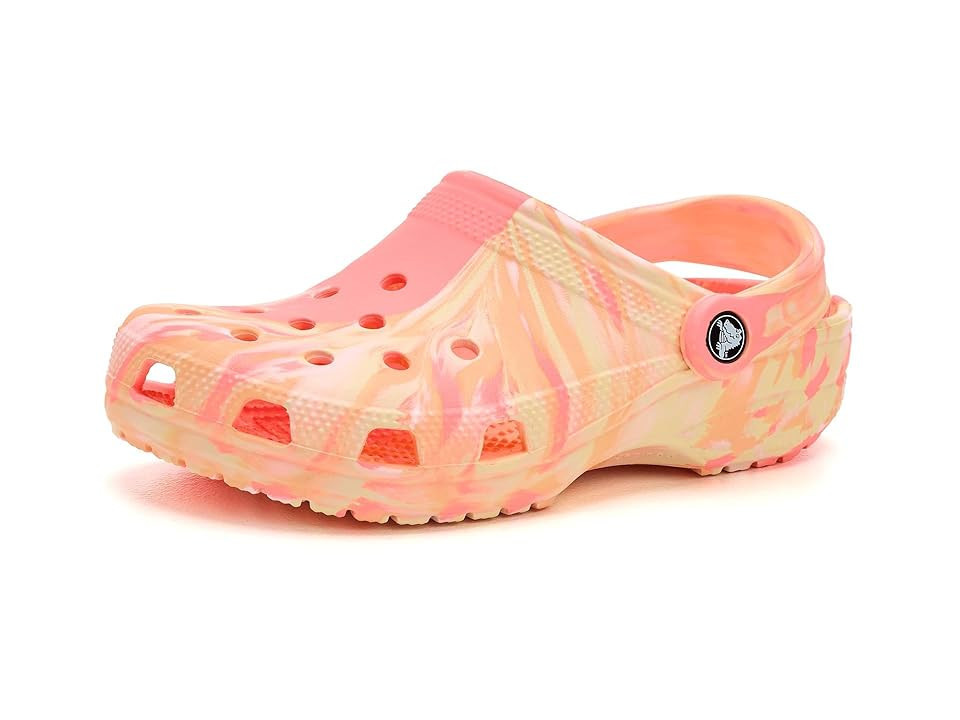 Crocs Kids Classic Marbled Tie-Dye CLogs (Little Kid/Big Kid) Kids Shoes Guava/Multi: 1 Little Kid M | Zappos.com