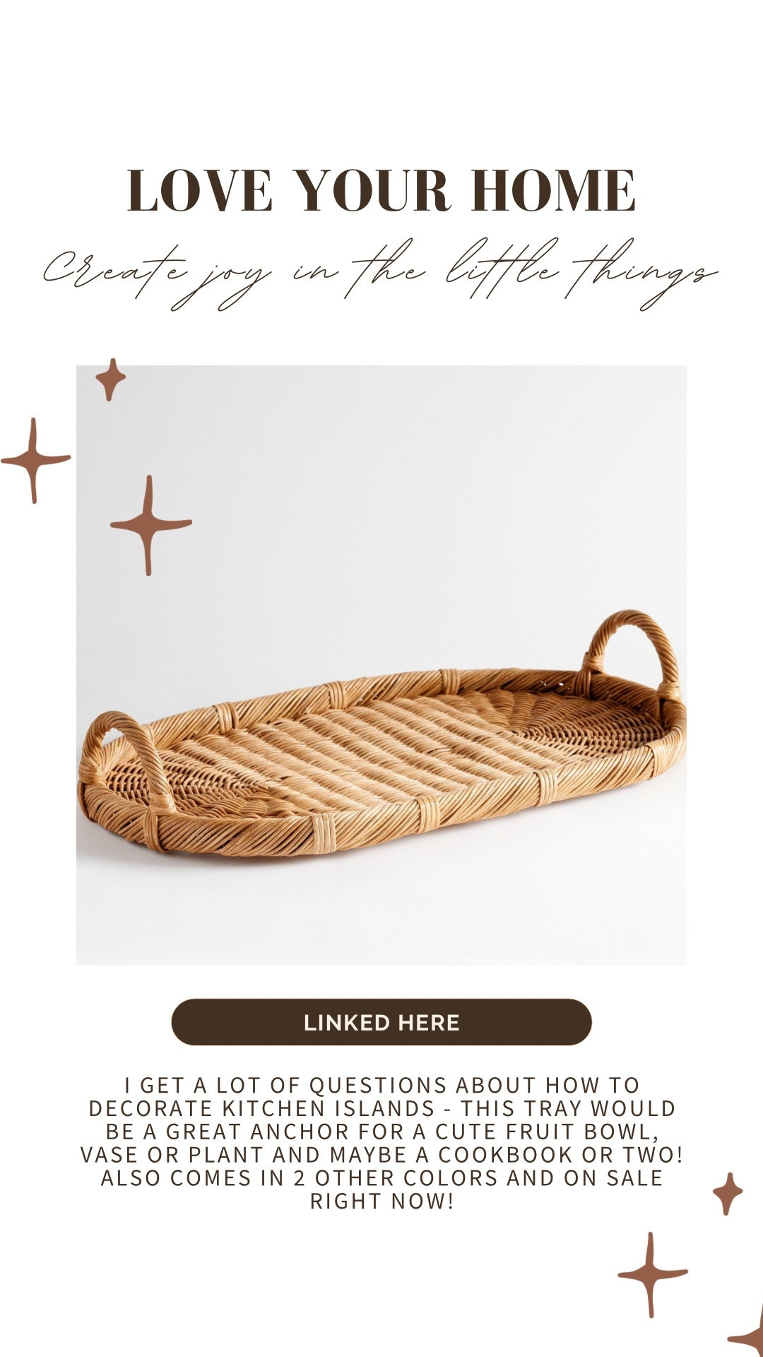 Multi use is always a win! Perfect for  kitchen island, table or coffee table, plus it doubles as a serving tray, which is perfect for serving outside during the warmer months 

#LTKHome