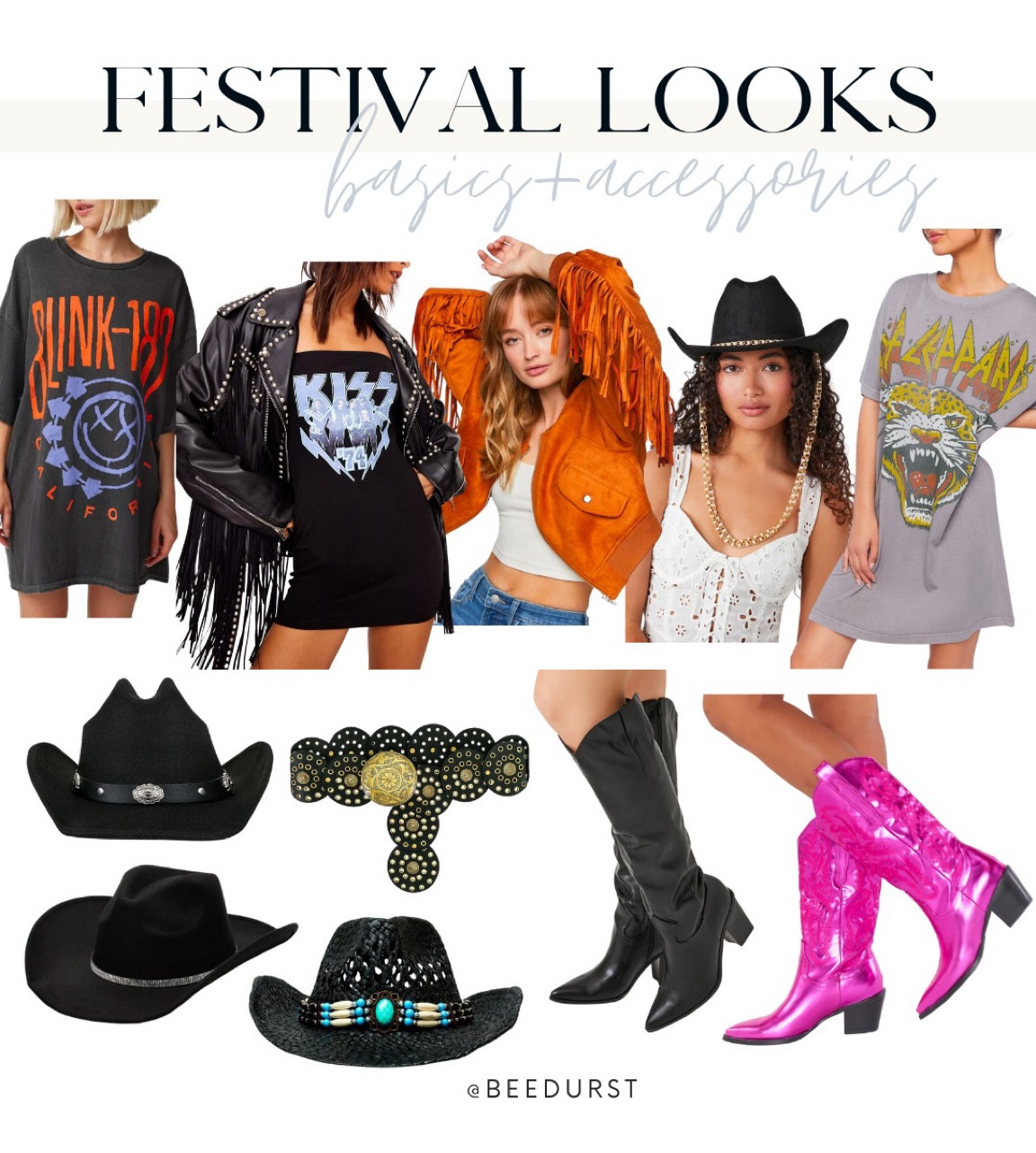 Festival looks, festival outfit, country concert outfit, graphic tees, cowgirl hat, cowgirl boots, pink cowboy boots

#LTKSeasonal #LTKstyletip #LTKfindsunder50