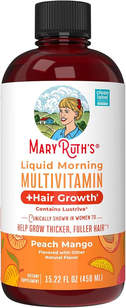 MaryRuth Organics Liquid Multivitamin+Hair Growth | Biotin 10000mcg | Lustriva Hair Growth Supple... | Amazon (US)