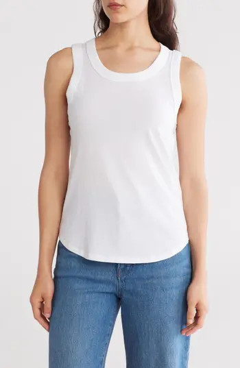 Madewell Softfade Scoop Tank in White at Nordstrom Rack, Size Small | Nordstrom Rack