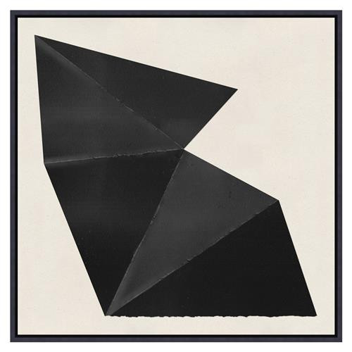 Zendai Modern Classic Black Fold Black Frame Abstract Painting 2 - 33x33 | Kathy Kuo Home