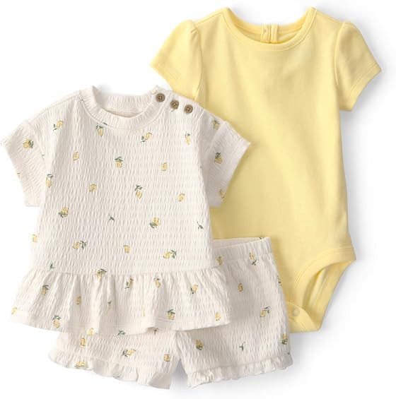 Carter's baby-girls 3-Piece Short Set | Amazon (US)