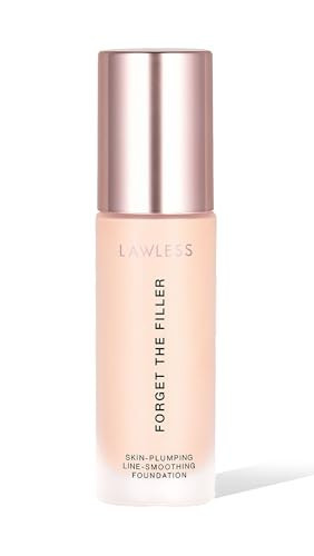 LAWLESS Women's Forget the Filler Skin-Plumping Line-Smoothing Foundation, 1F, very fair with cool-neutral undertones, 1.0 Ounce | Amazon (US)