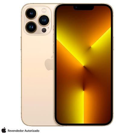 iPhone 13 Pro Max Apple (128GB) Dourado, Tela de 6,7”, 5G e Câmera Pro de 12 MP | Fastshop (BR)