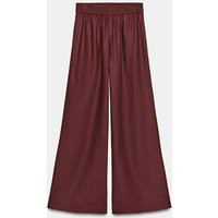 Zara - Wide Leg Linen Pants Set - Rust - Xl - Woman | Zara US