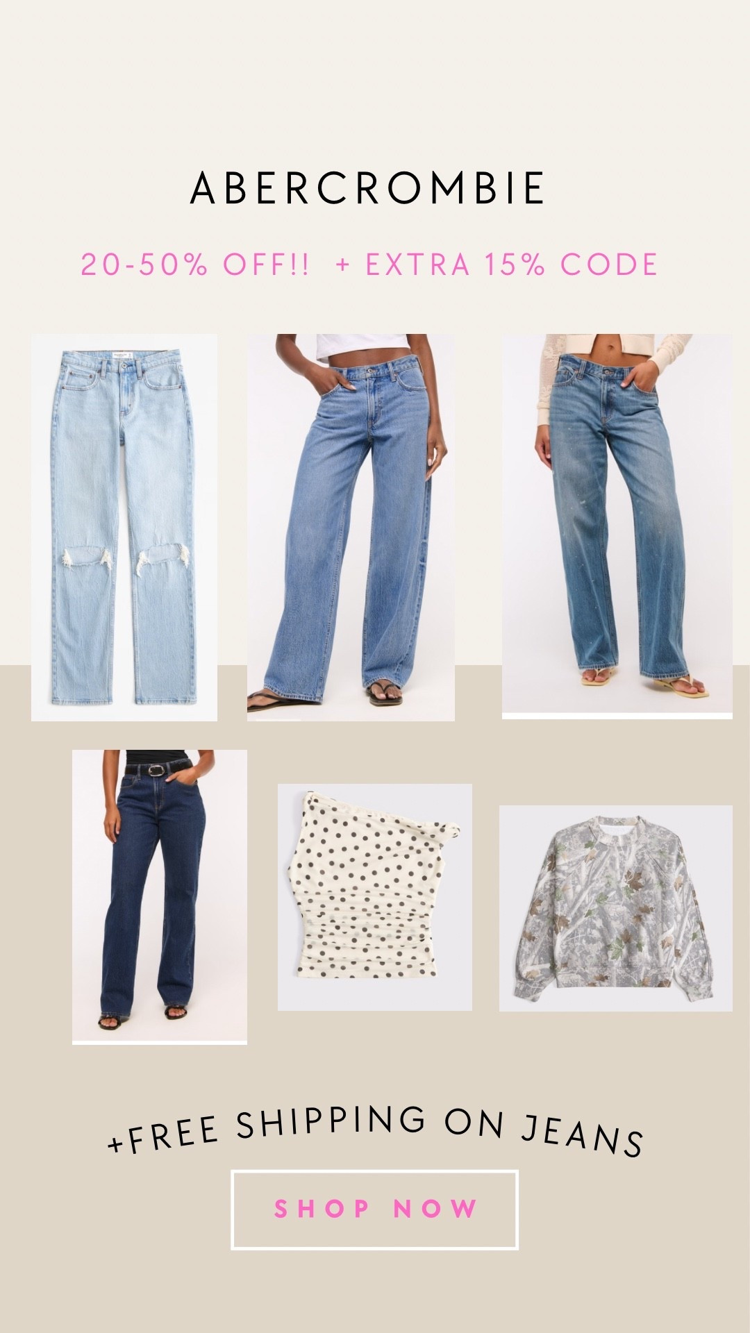 Abercrombie sale 
USE CODE: DENIMAF for an extra 15%. 👖🤍

#LTKU #LTKSaleAlert #LTKSeasonal