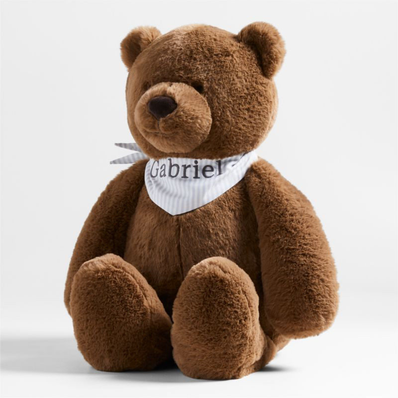 Crate Cuddlies Large Brown Bear Kids Stuffed Animal + Reviews | Crate & Kids | Crate & Barrel