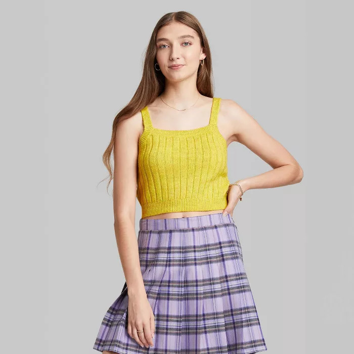 Women's Rib Cropped Sweater Tank Top - Wild Fable™ | Target