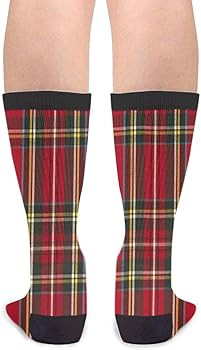NGFF Plaid Men Women Funny Novelty Crew Tube Socks | Amazon (US)