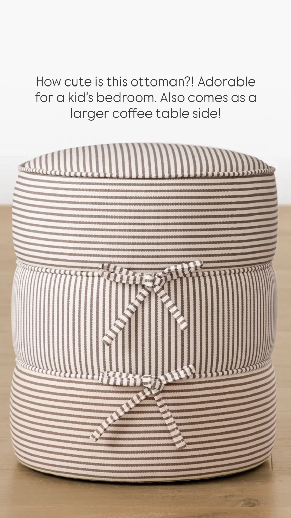How cute is this ottoman from McGee?! Adorable for a kid’s bedroom. Also comes as a larger coffee table side! 

#LTKHome #LTKKids #LTKdayinmylife