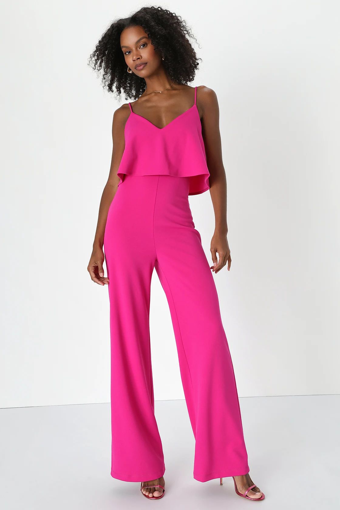 Make It a Date Magenta Sleeveless Wide-Leg Jumpsuit | Lulus (US)