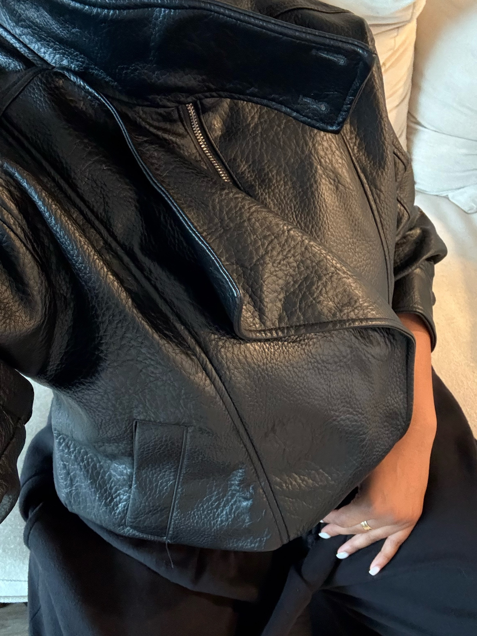 A leather jacket is essential. I’m in a size small in this jacket. 
#leatherjacket #fallfashion #jacket #zara

#LTKHoliday #LTKootd #LTKgrwm