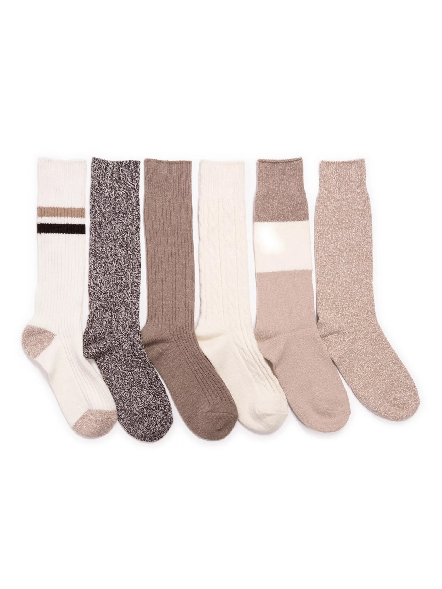 Muk Luks Women's Mid-Calf Tall Boot Socks, 6-Pack | Walmart (US)