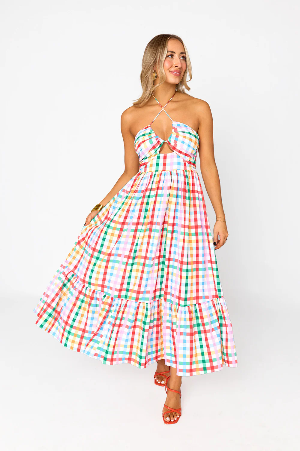 BuddyLove | Gerty Halter Midi Dress | Daybreak | BuddyLove