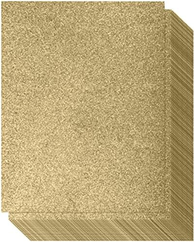 Gold Glitter Cardstock - One-sided - Non-Adhesive - 20 Pack - 8.5 x 11 Inches - Premium Glittery ... | Amazon (US)