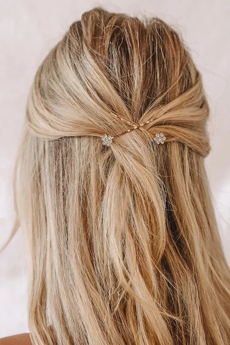 Feeling Daisy Gold Rhinestone Hair Pin Set | Lulus (US)