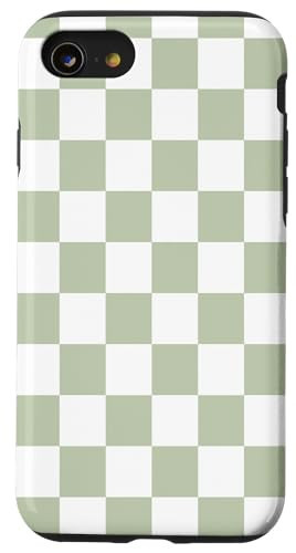 Sage Green Checkered Sage Green And White Checkered Case for iPhone SE (2020) / 7 / 8 | Amazon (US)