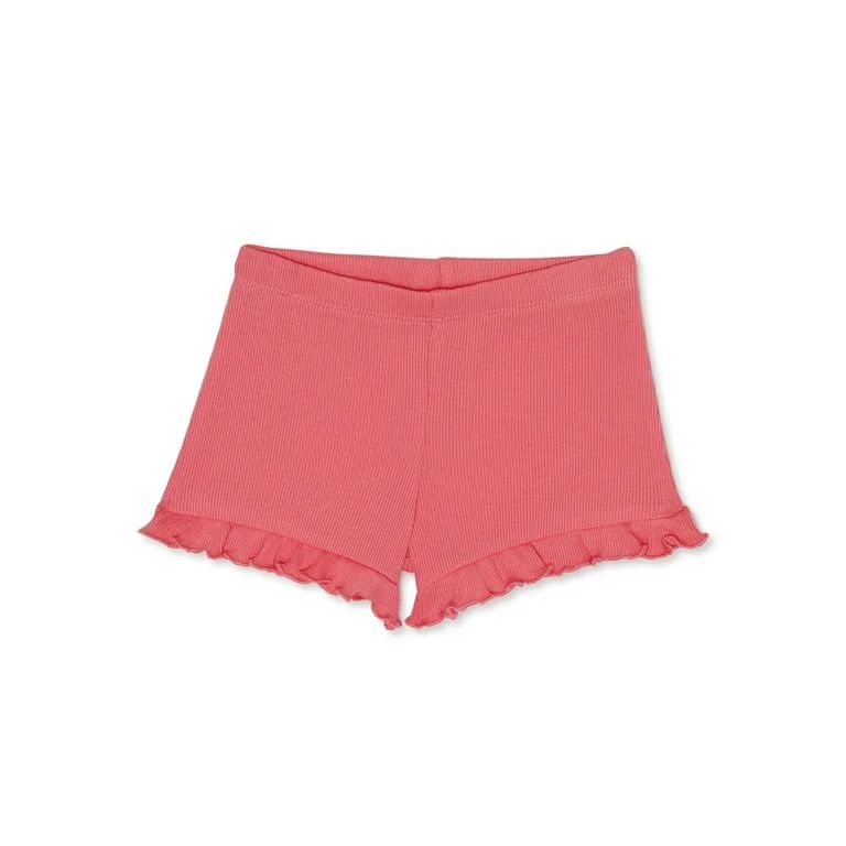 Garanimals Baby Girl Ruffle Edge Solid Shorts, Sizes 0-24 Months - Walmart.com | Walmart (US)