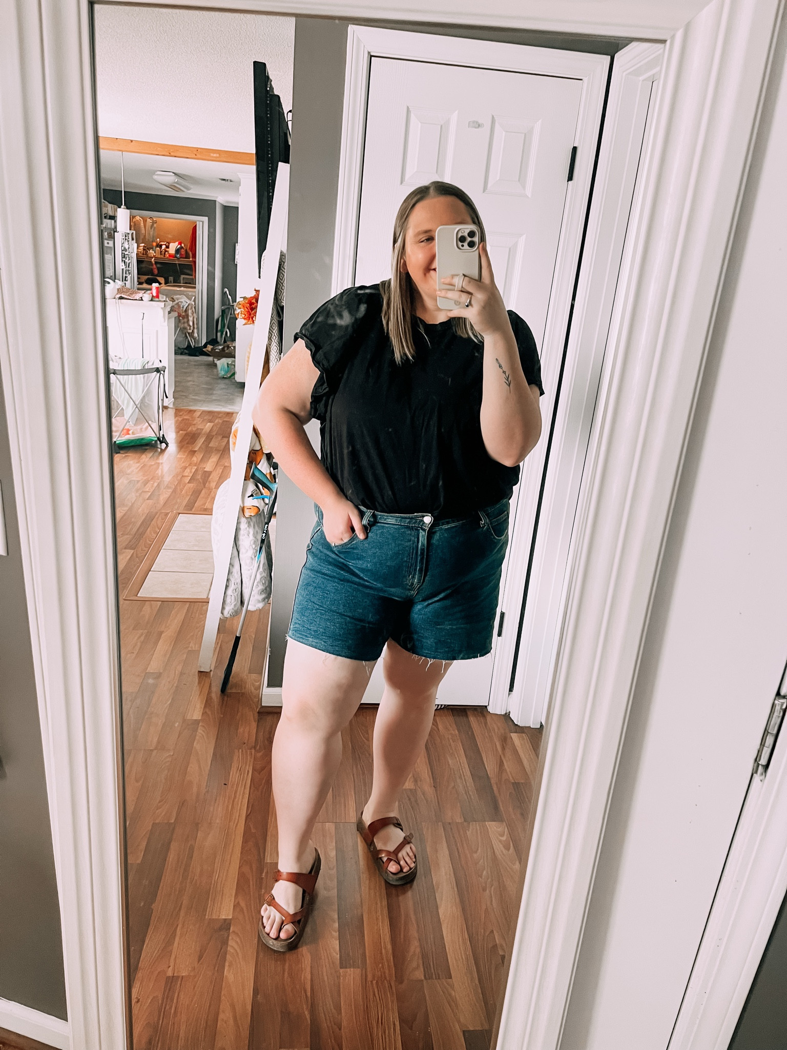 plus size • plus size outfit • plus size mom • summer outfit • mom outfit • Walmart • old navy • plus size shorts • mom shorts 

#LTKMidsize #LTKPlusSize