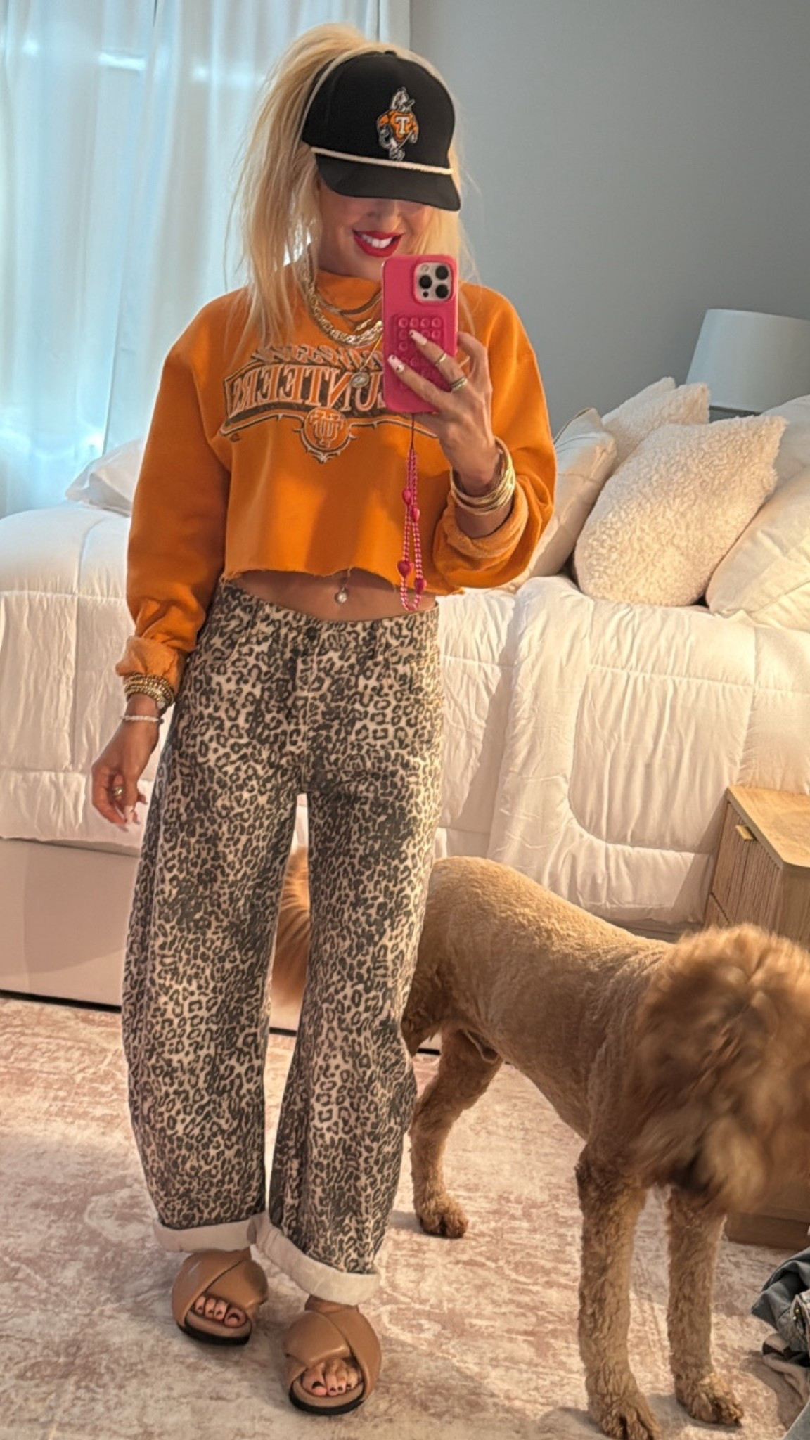 Easy game day outfit 
Jeans and a sweatshirt 
I adore these lioness barrel pants and these roam sandals. I wear both constantly. Sweatshirt is thrifted… I just cut it and rolled the sleeves to show off my jewels 🙃

#LTKSeasonal #LTKFindsUnder100 #LTKStyleTip