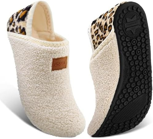 ATHMILE House Slippers for Women Men Indoor Barefoot Slippers Socks Furry Slip on House Shoes Coz... | Amazon (US)