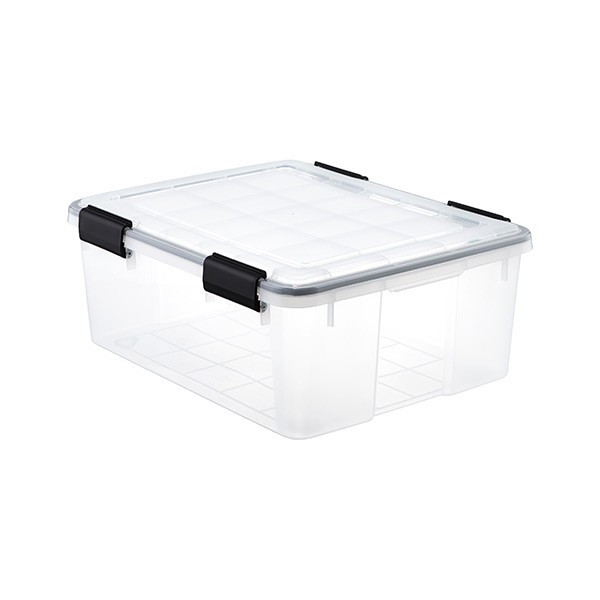 Iris 30 qt. Weathertight Tote Clear | The Container Store