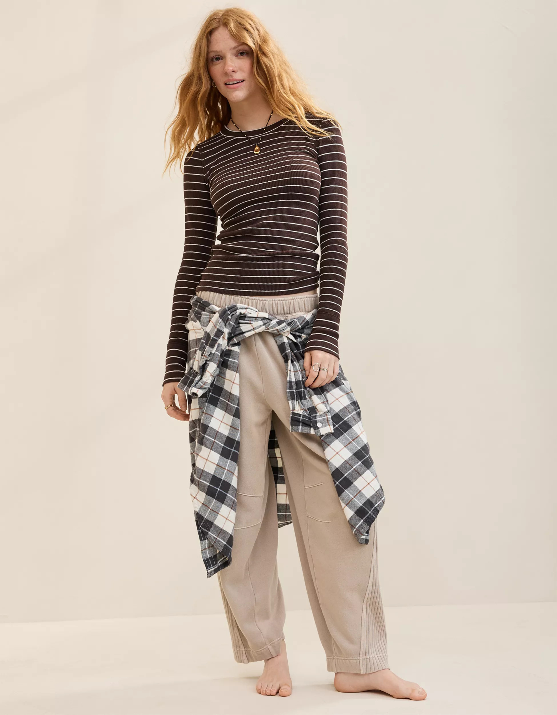 Aerie Essential Crew Layering T-Shirt | Aerie