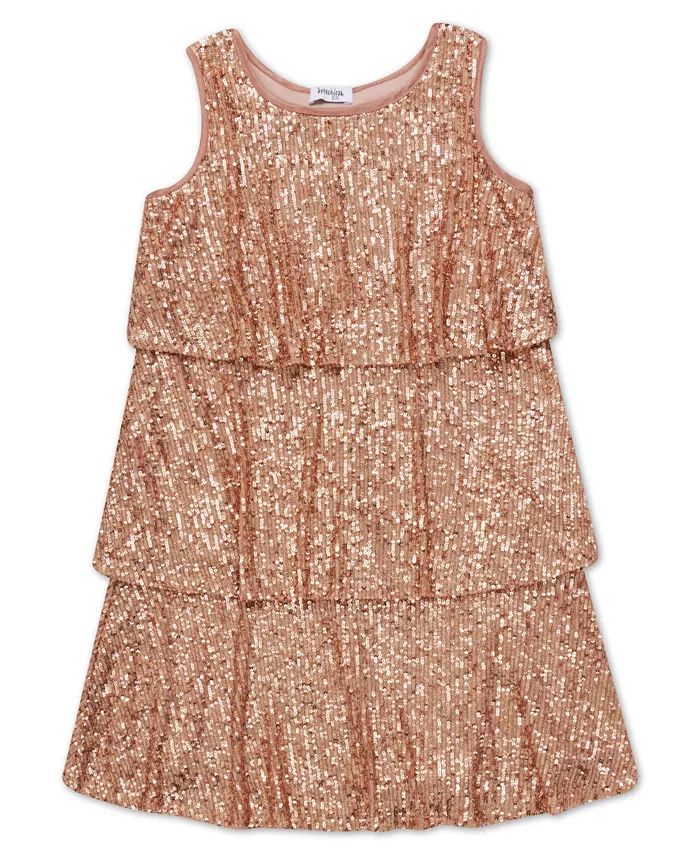 Speechless Big Girls Rose Gold Tiered Sequin Dress & Reviews - Dresses - Kids - Macy's | Macys (US)