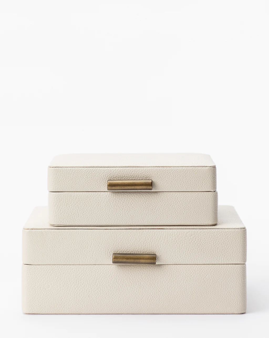 White Shagreen Box | McGee & Co.