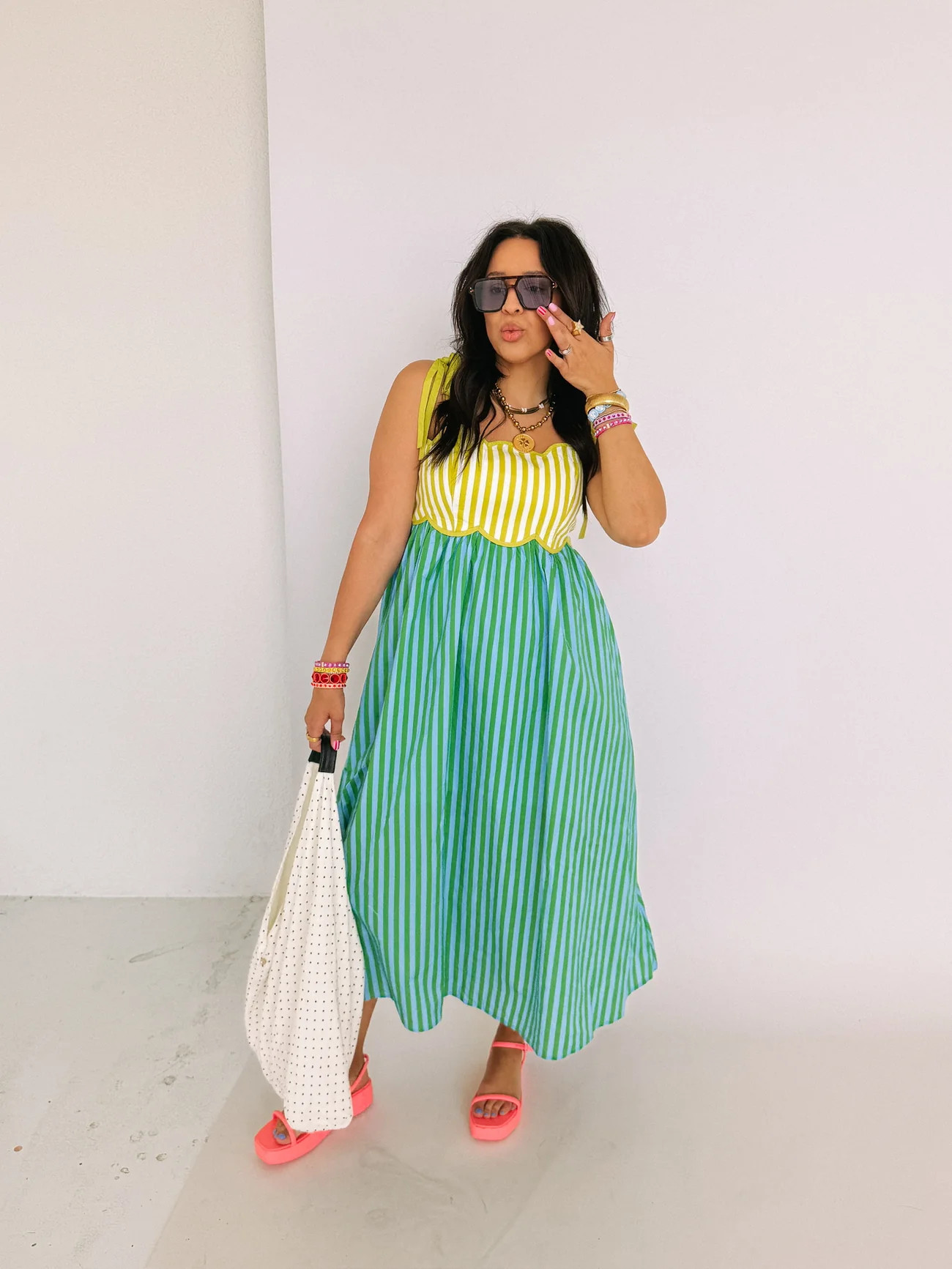 isn't she lovely maxi dress - green | Etta+East
