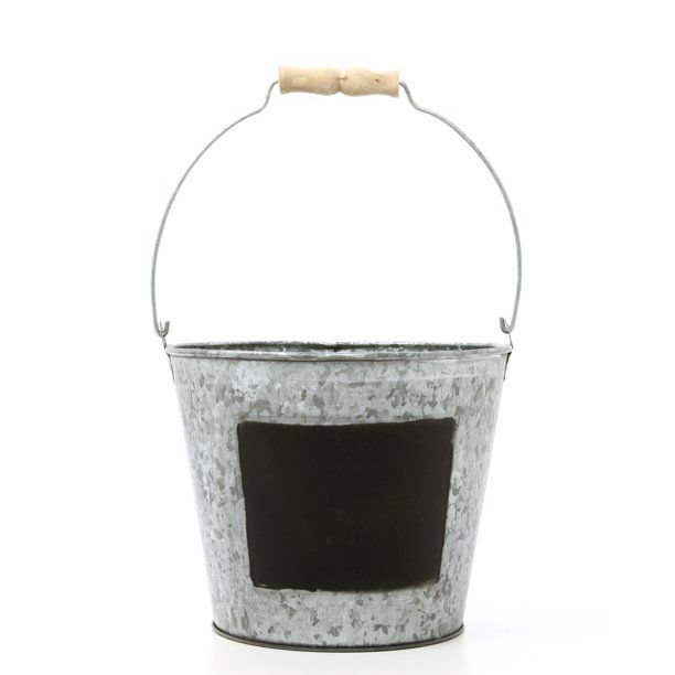 Elegant Expressions by Hosley Metal Pail with Chalkboard, 1 Each - Walmart.com | Walmart (US)