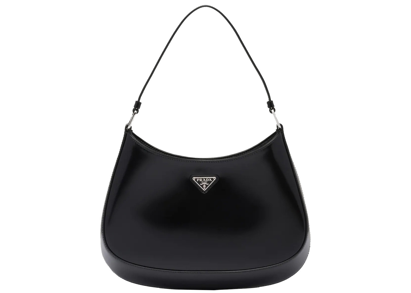 Women's Prada Cleo Shoulder Bag Brushed Leather in Black | StockX