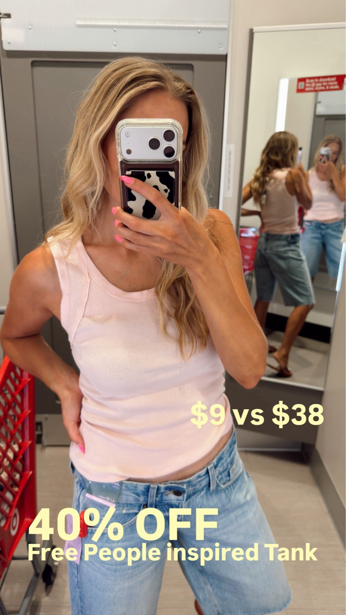 This FP inspired tank from Target is only $9!!! 🫢 RUN! 🫶 
💙 SCROLL TO SHOP 💙