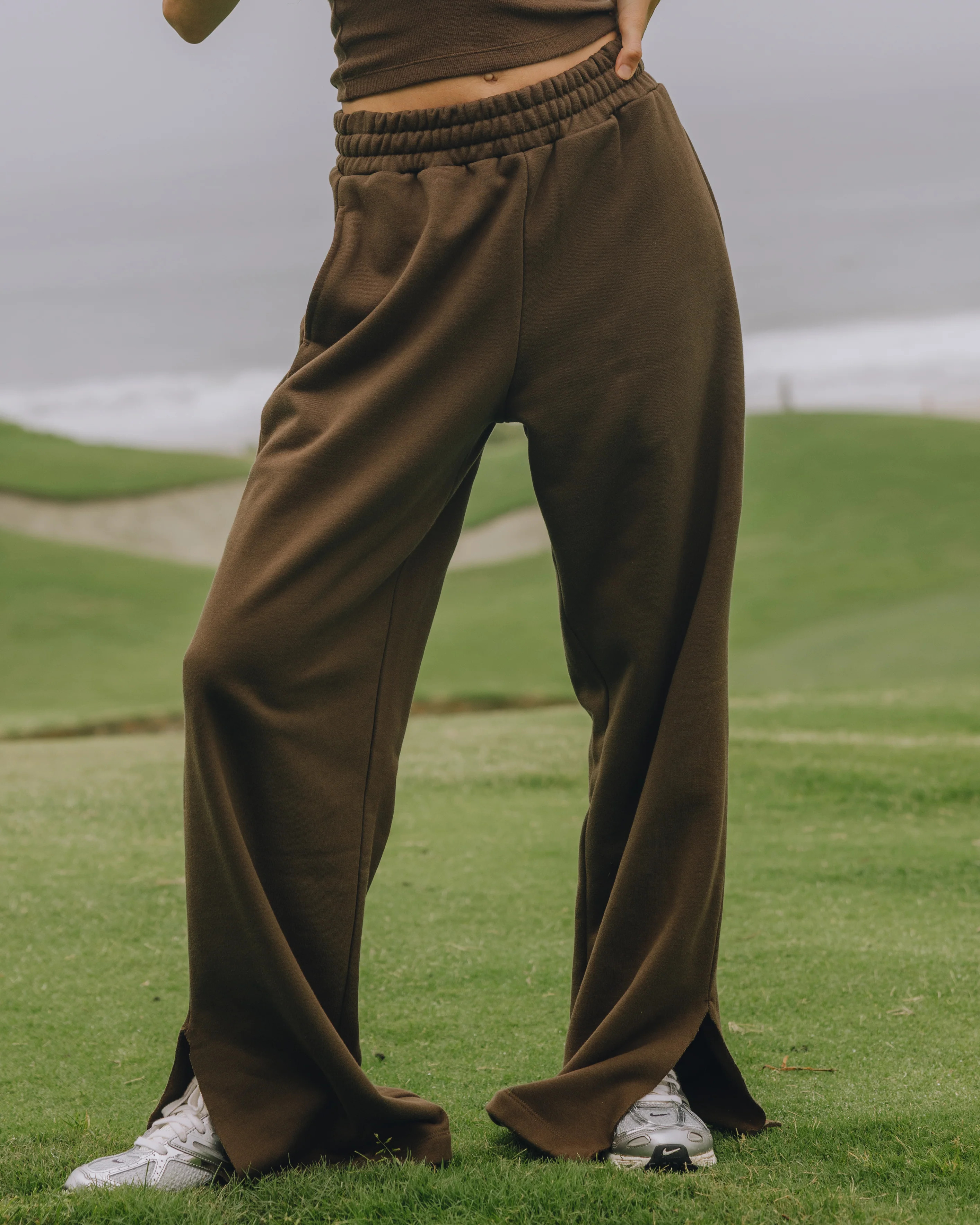 Fleece Wide Leg Sweatpants - Coco | Daily Drills LLC