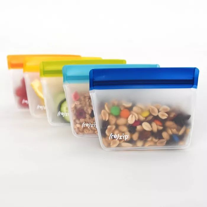 (re)zip Leak-Proof Assorted Colors Stand Up Storage Bag- 5ct | Target