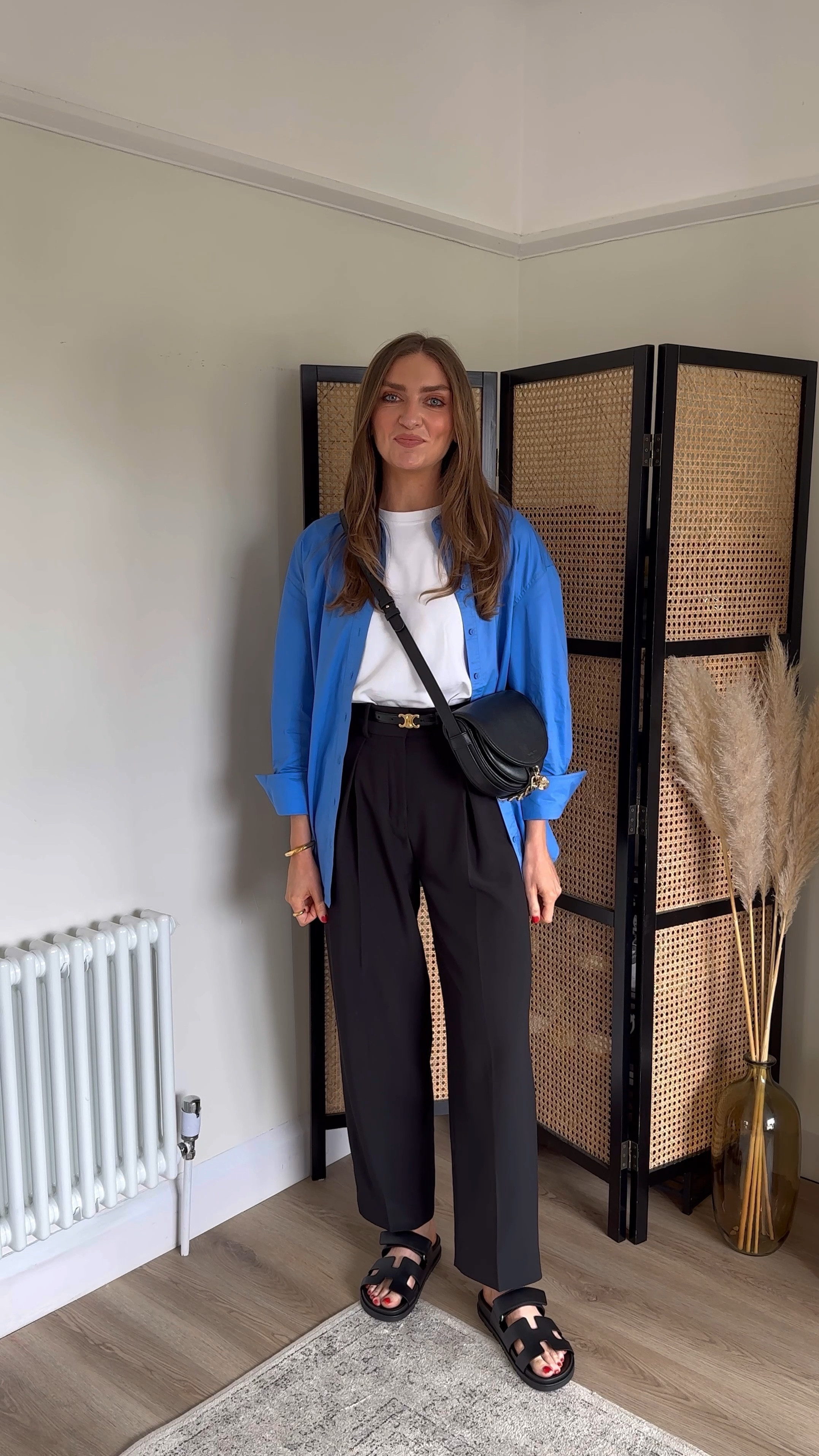 Day 1 of 30 outfits in 30 days 

Wearing…
A medium in the blue Mint Velvet shirt
A size 12 in the M&S cotton rich t-shirt 
A 36 in the & Other Stories black trousers
Hermes Chypre sandals (dupes linked) 
Celine small triomphe belt
Monica Vinader x Kate Young bangle and ring. EMILYBULL20 for 20% off 
See by Chloe small Mara bag 

Everyday outfit, smart casual outfit, wardrobe staples outfit

#LTKSeasonal #LTKstyletip #LTKeurope