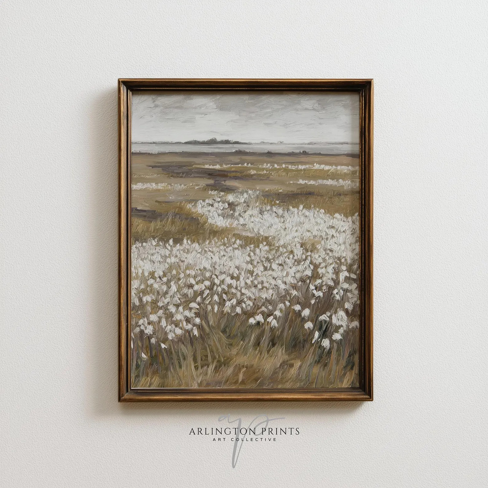 Neutral Wildflower Meadow Wall Art, White Floral Field Landscape Print, Minimal Rustic Decor 1670... | Etsy (Global)