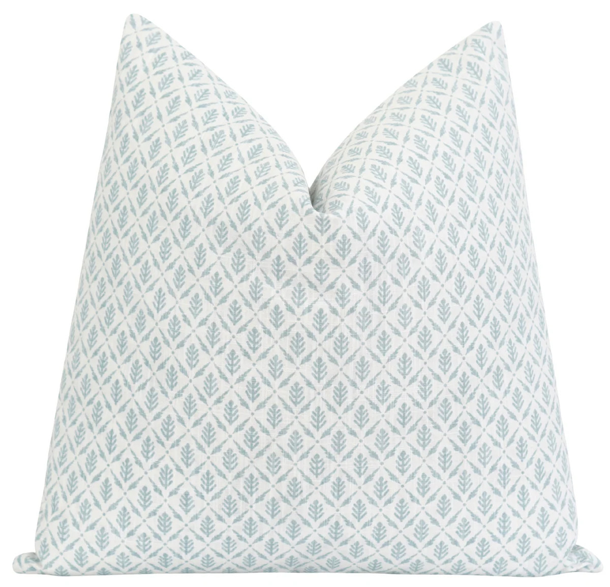 Vaiden Moonmist Floral Block Print Throw Pillow | Land of Pillows