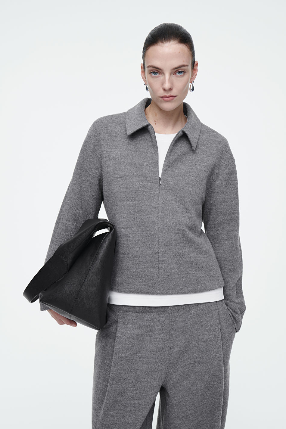 BOILED-WOOL ZIP-UP CARDIGAN | COS (US)