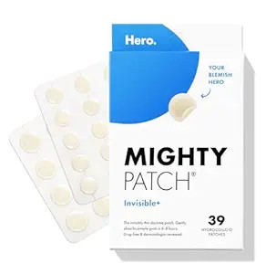 Mighty Patch Hero Cosmetics Invisible+ Patch - Daytime Hydrocolloid Acne Pimple Patches for Cover... | Amazon (US)