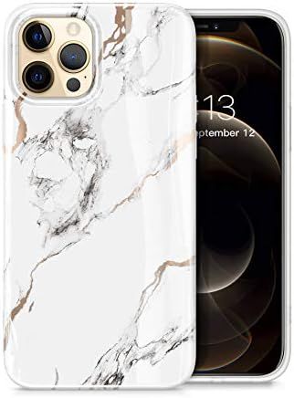 GVIEWIN Compatible with iPhone 12 Pro Max Case 6.7 Inch 2020, Marble Ultra Slim Thin Glossy Soft Sho | Amazon (US)