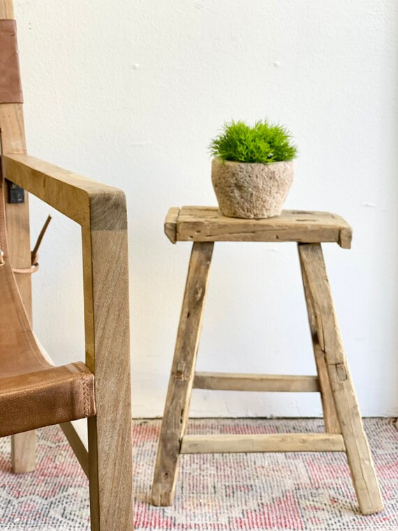 Antique Elmwood Stool | Etsy (US)