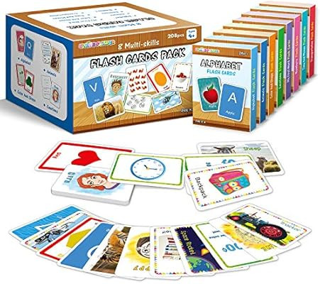 Amazon.com: SpringFlower Flash Cards Set of 8-Numbers,Alphabets,First Sight Words,Colors & Shapes... | Amazon (US)