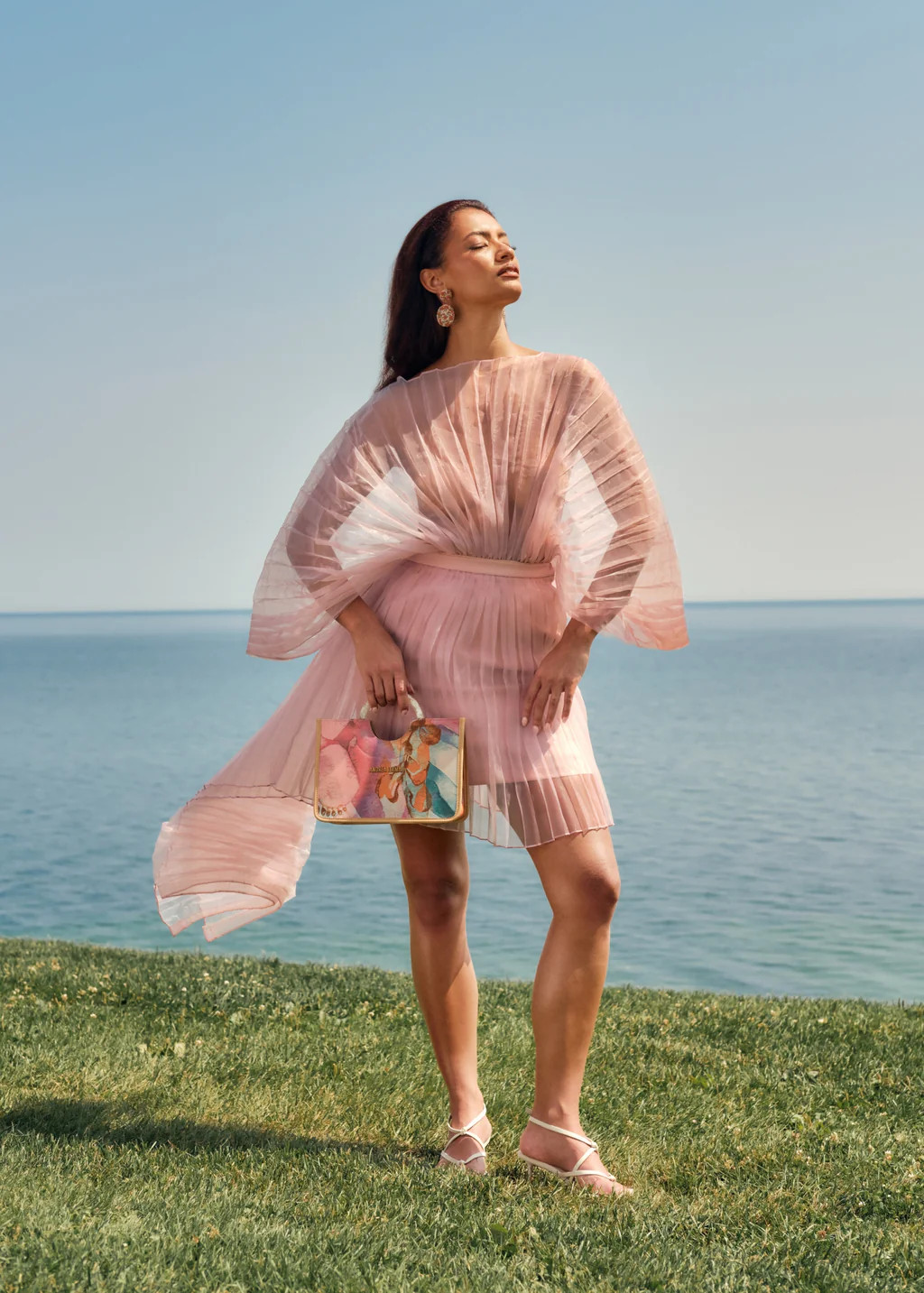 IME SKIRT- POWDER PINK | ANDREA IYAMAH