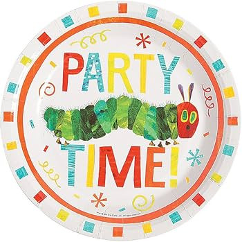 Fun Express The Very Hungry Caterpillar™ Paper Dessert Plates - Party Supplies - 8 Pieces | Amazon (US)