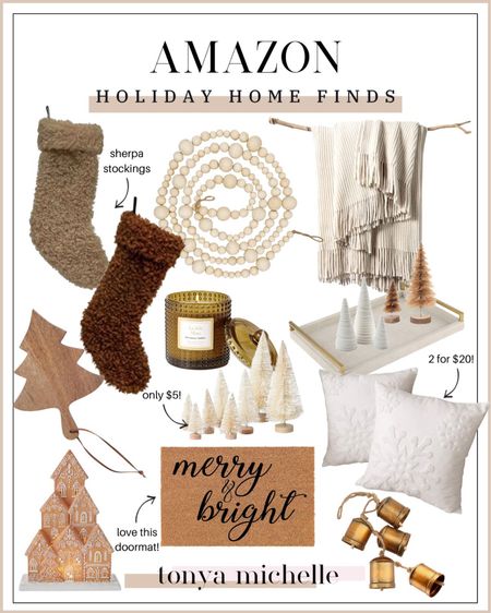 Amazon holiday home decor - amazon Christmas decor - Christmas doormats - Christmas pillows - Sherpa stockings TikTok viral finds - Christmas entryway table decor - boho Christmas 



#LTKstyletip #LTKHoliday #LTKhome