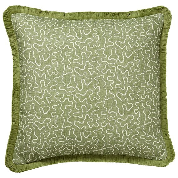 Leptoria Pillow Cover - Putting Green | OKA Direct (UK)