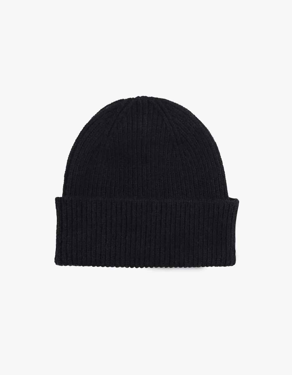 Merino Wool Beanie - Deep Black | Colorful Standard